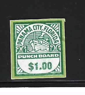 Panama City $1.00 Punch Board MLH VF