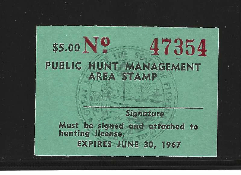 FL public hunting area FL-M2 1966 $5.00 MNH VF