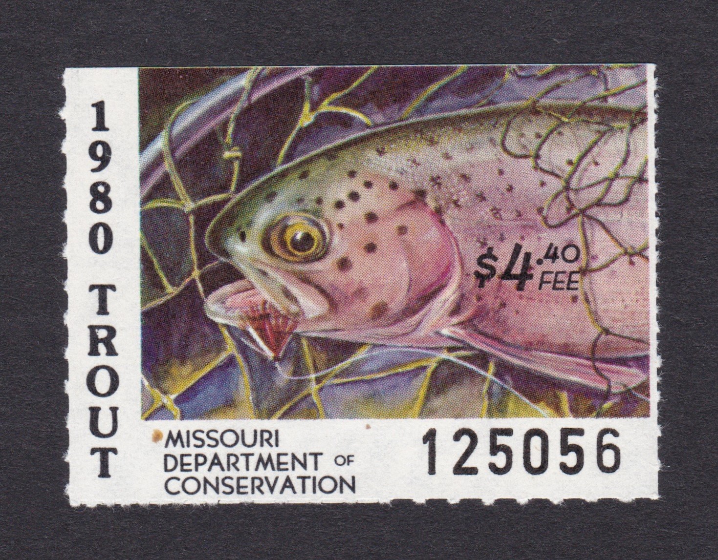 MO trout T12 $4.40 MNH VF, 1980 P