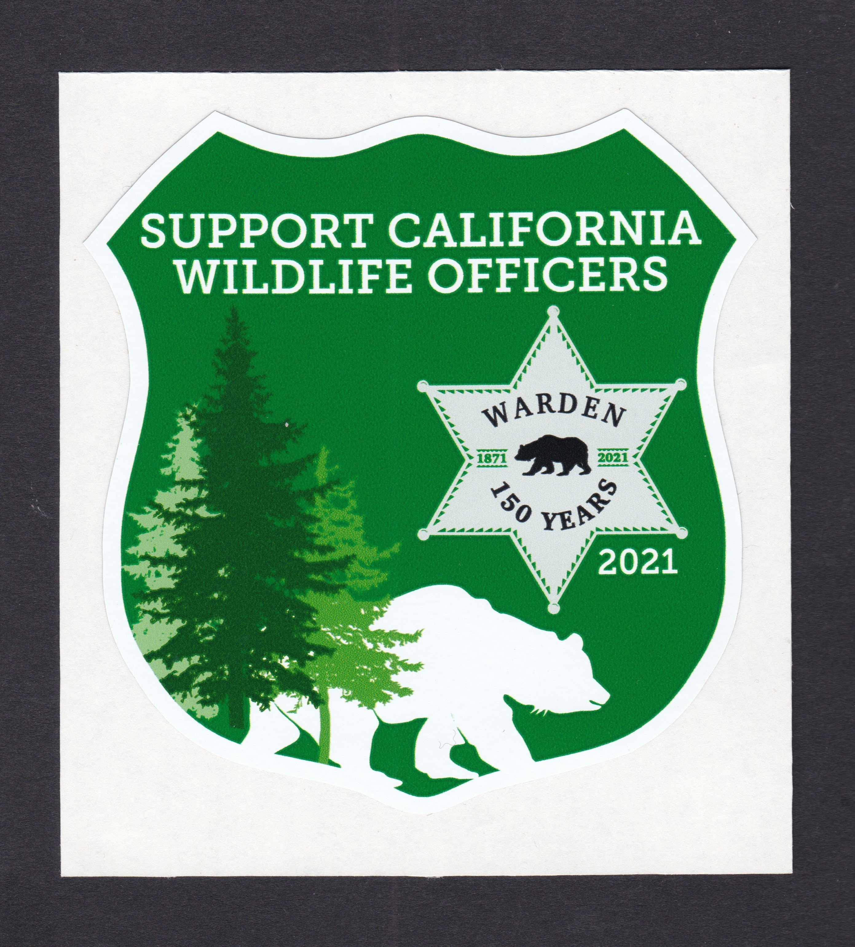 CA warden decal WD12 $5 MNH XF, 2021 P