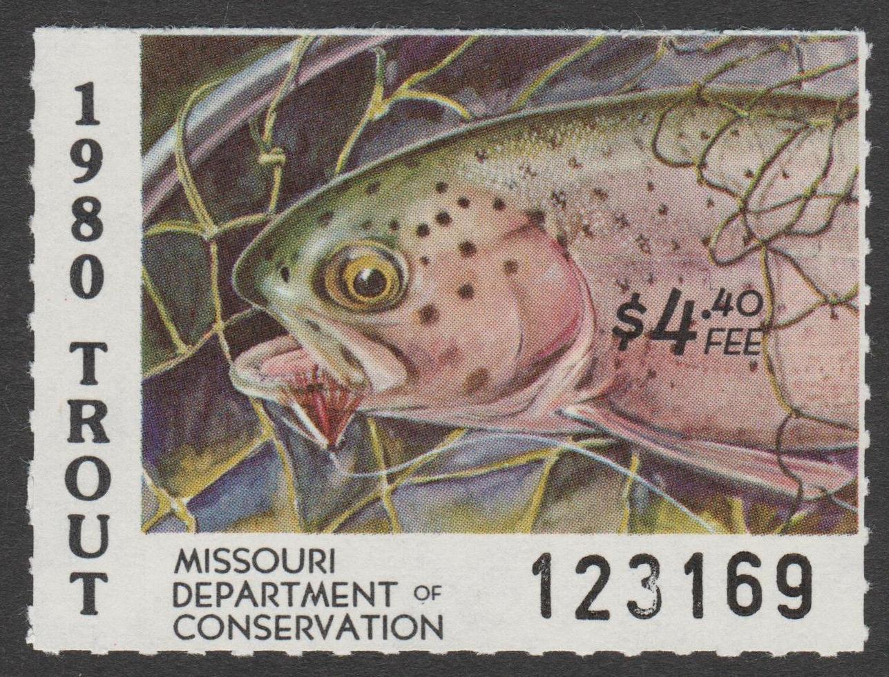 MO trout #12 $4.40 MNH VF 1980 P