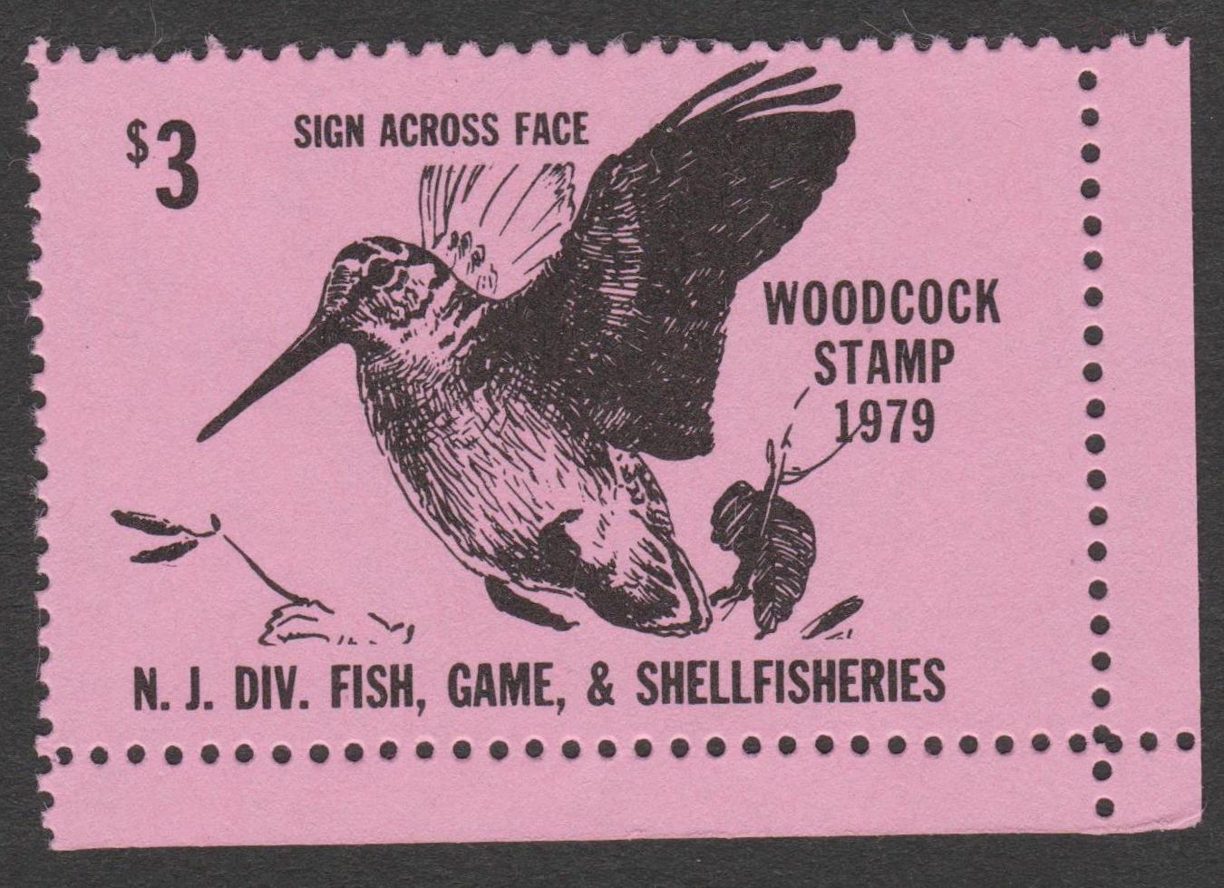 NJ woodcock #13 $3 MNH VF 1979 P