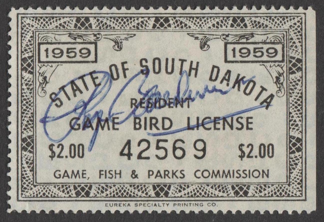 SD game bird #UB1 $2 U VF 1959 P