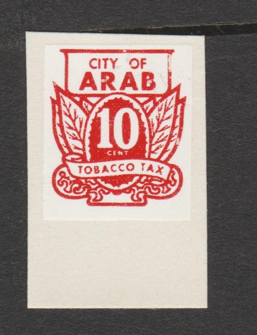 AL tobacco, local, Arab 10c MNH VF decal P