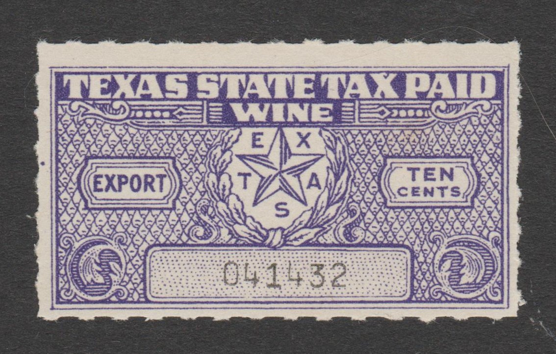 TX export wine EW1 10c MLH F-VF P