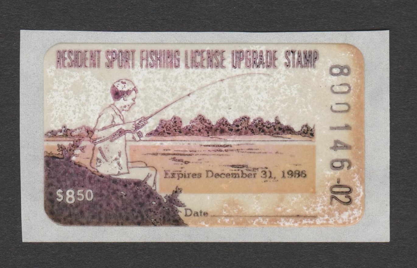 CA fishing upgrade SF1 $8.50 MNH VF-XF, 1986 P