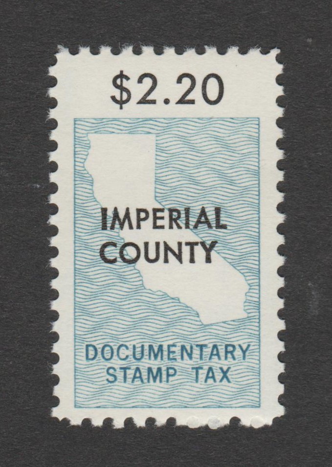 CA local documentary Imperial County $2.20 Unused VF P