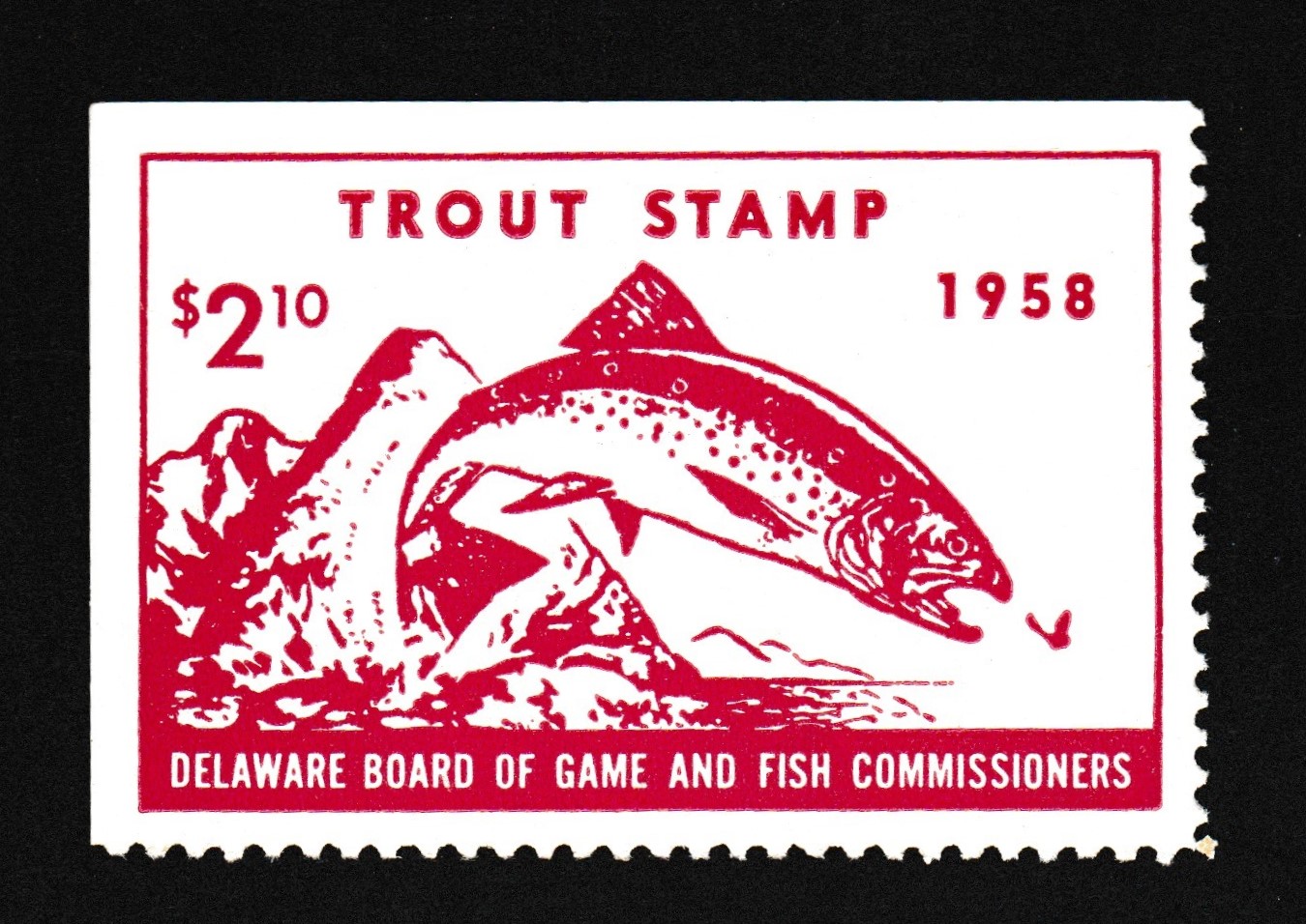DE trout T3 $2.10 MNH VF, 1958 P
