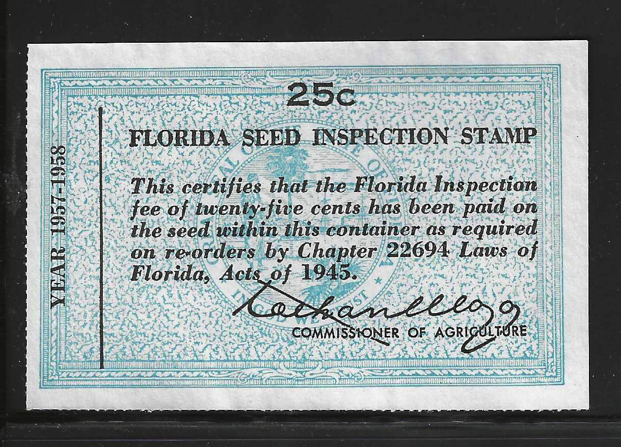 FL seed PS29 25¢ U? VF