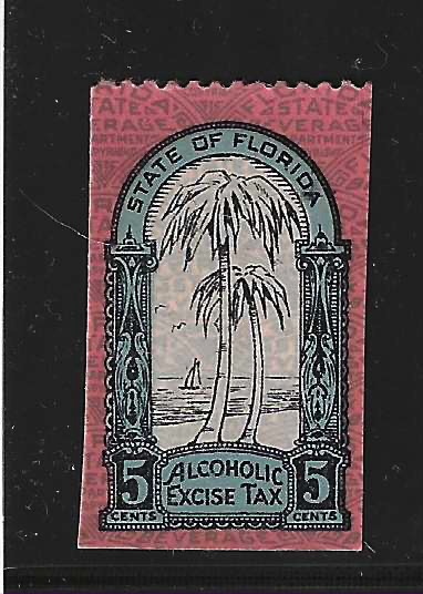 FL liquor L2 5¢ MNH VF