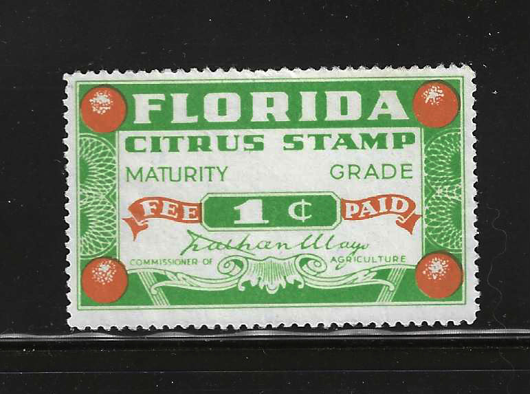 FL citrus fruit CF33 1¢ U VF