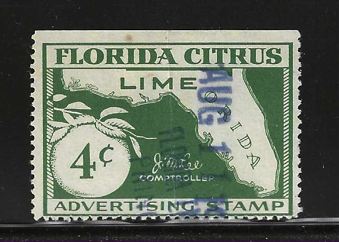 FL lime LE1 4¢ U VF, w/ SE at top