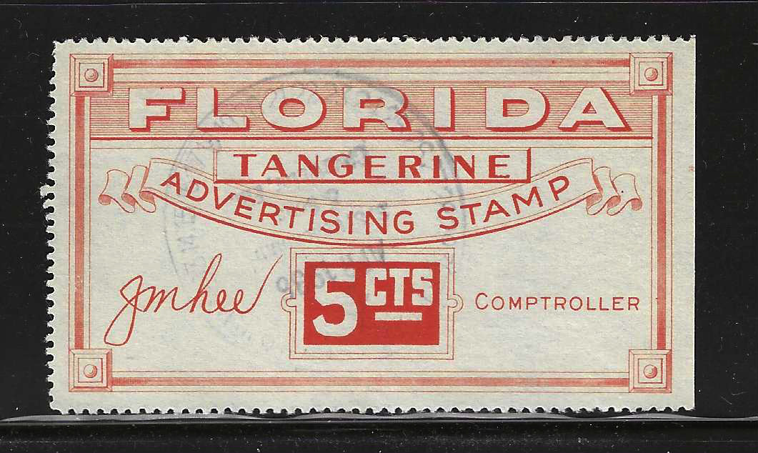 FL tangerines TA1 5¢ U VF, w/ SE at R