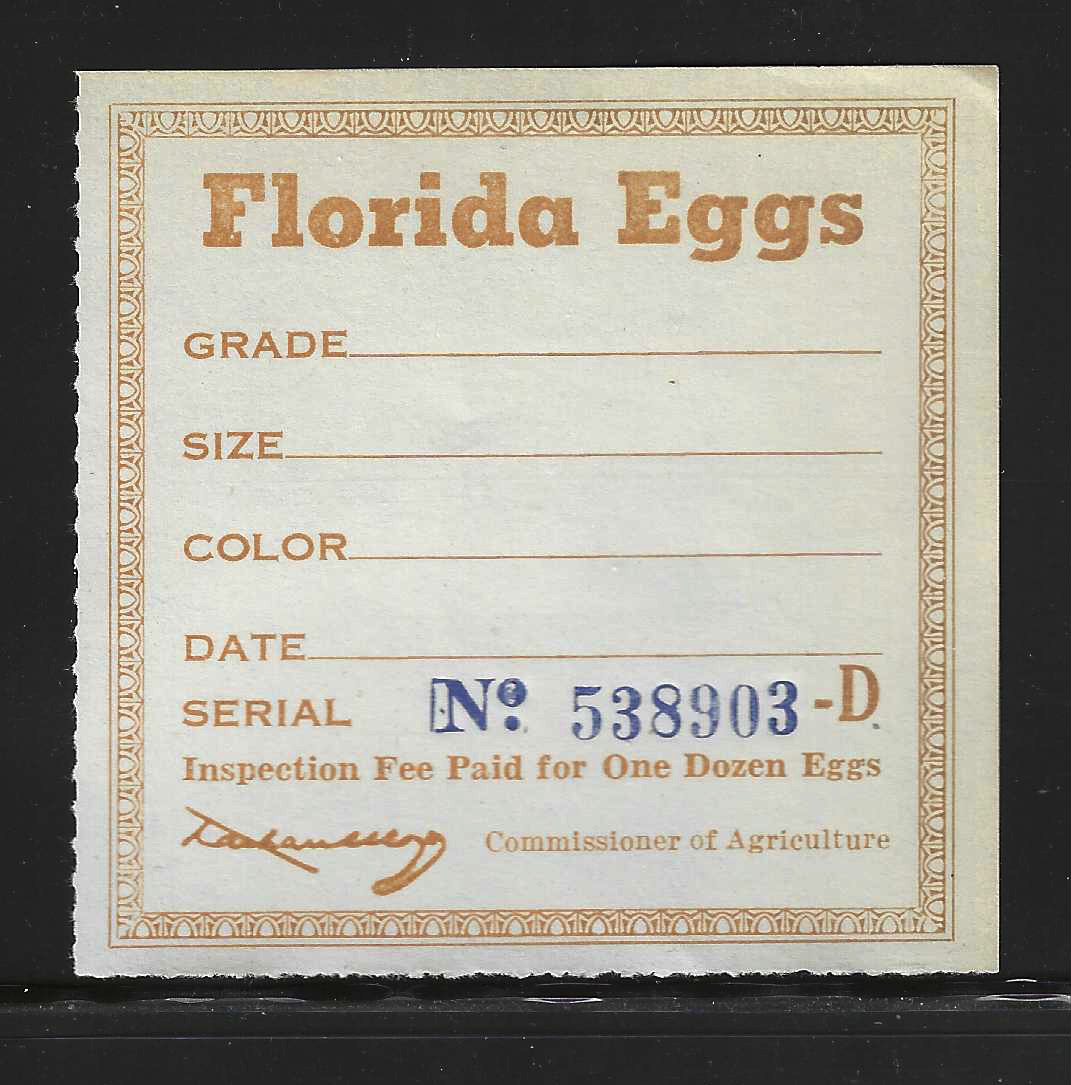 FL egg carton E5 MLH VF, w/ "D" suffix letter