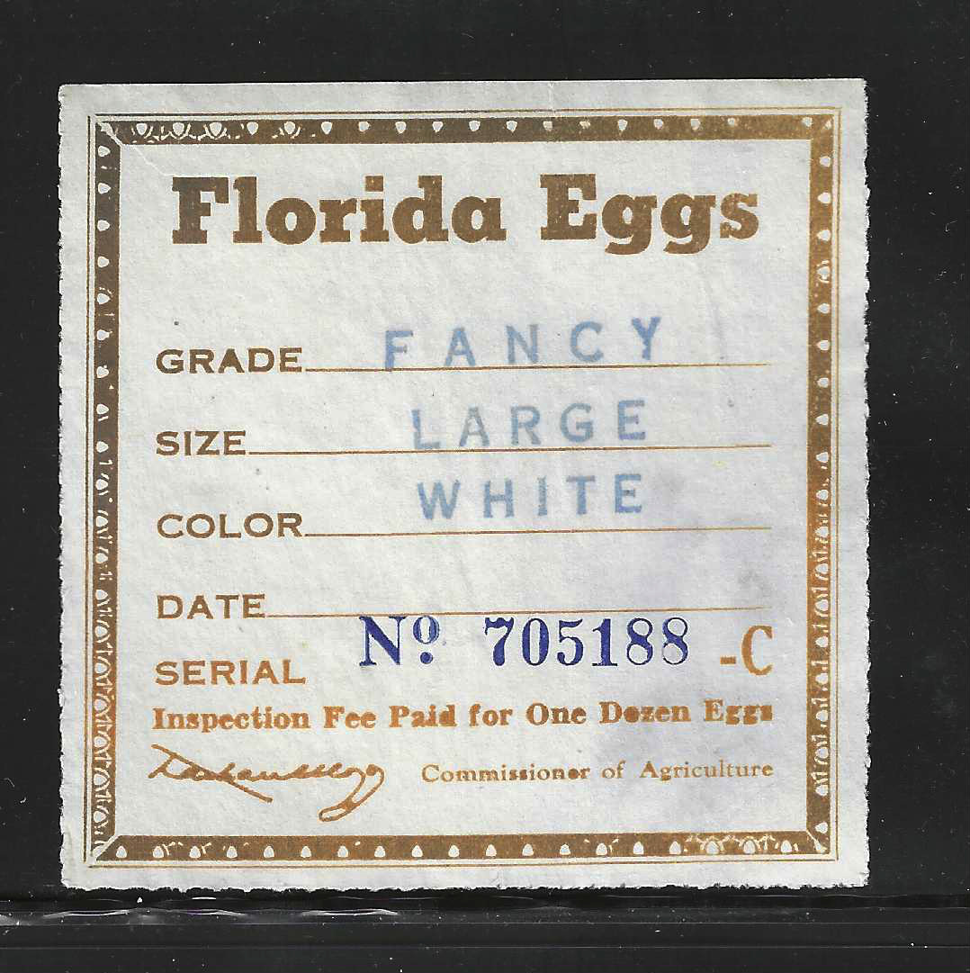 FL egg carton E5a U VF, w/ "C" suffix number