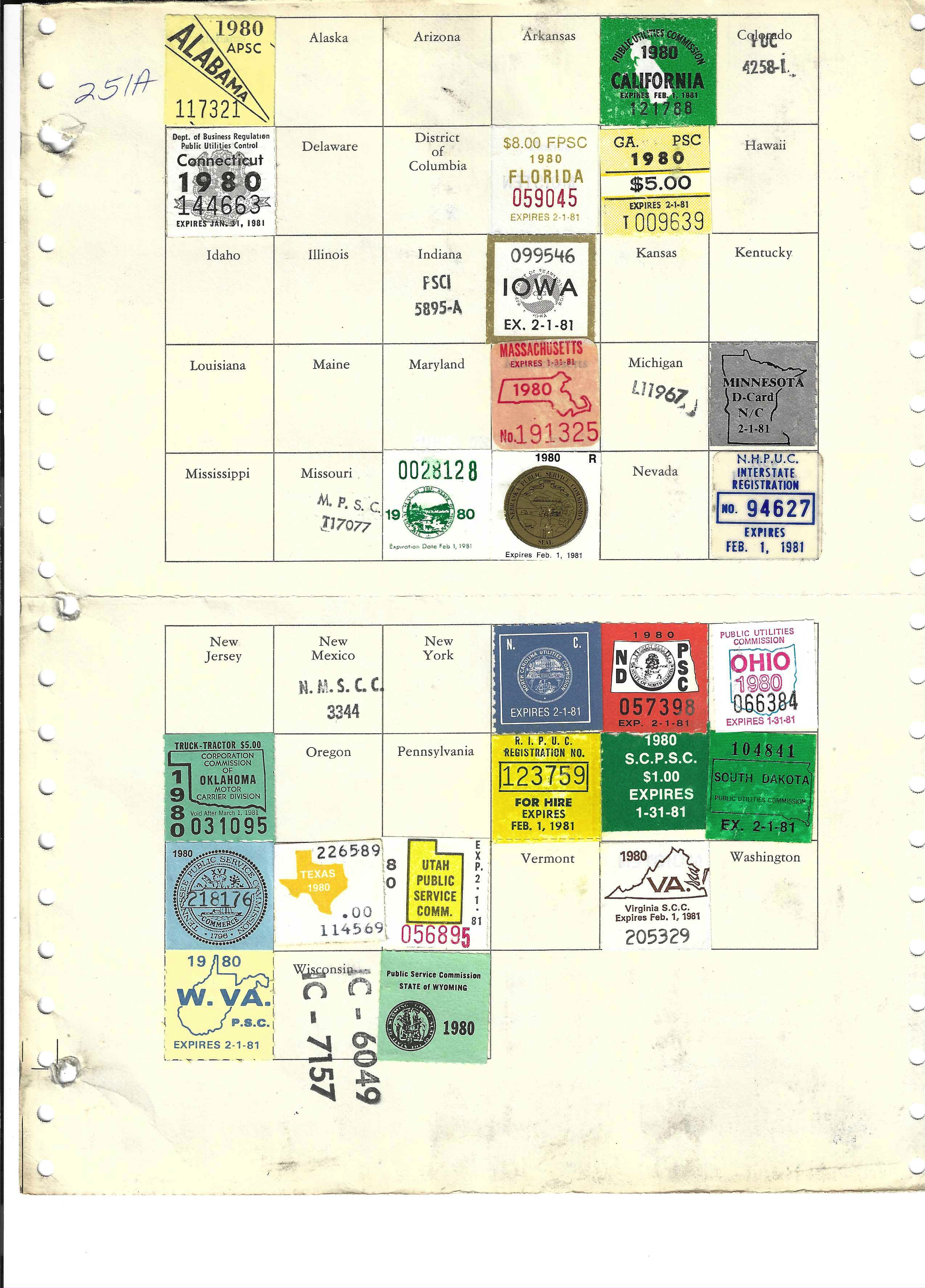 FL icc cab card IC11 $8.00 U VF, on Form D card with 25 other stamps, too many to list, see image on WP