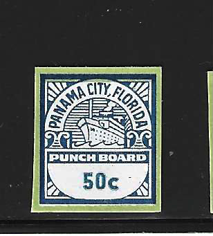 Panama City 50¢ Punch Board MLH VF