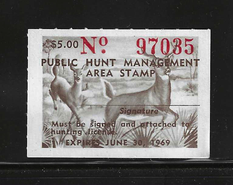 FL public hunting area FL-M5 1968 $5.00 MNH VF