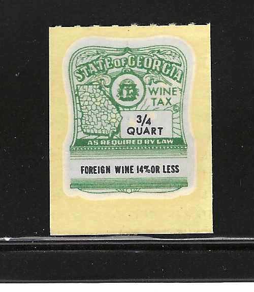 GA foreign wine, unlisted value from last issue