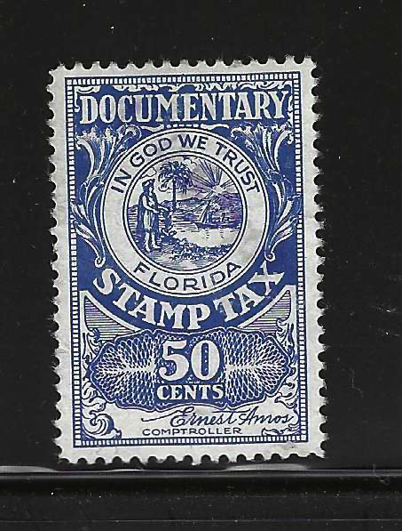 FL documentary stamp tax D4 50¢ U VF