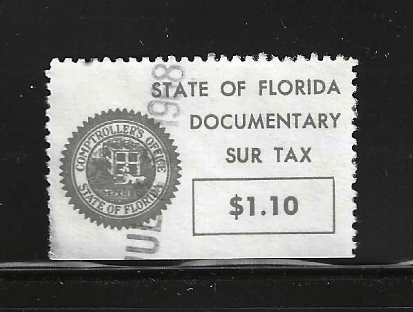 FL documentary sur tax D78 $1.10 U VF, w/SE at B