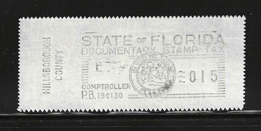 FL documentary meter DM1 10¢ w/ Hillsborough County slug MNH VF