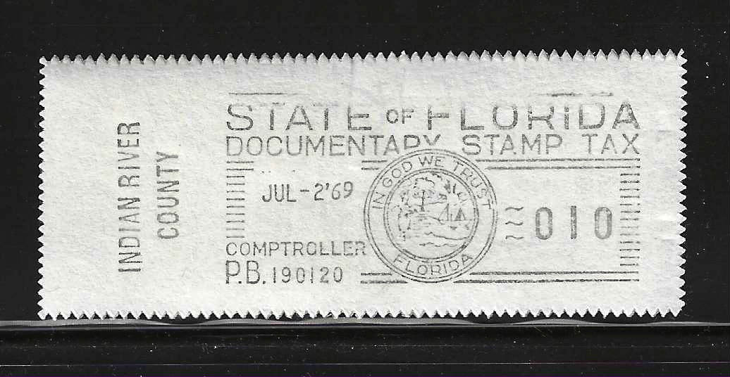 FL documentary meter DM1 10¢ w/ Indian River County slug MNH VF