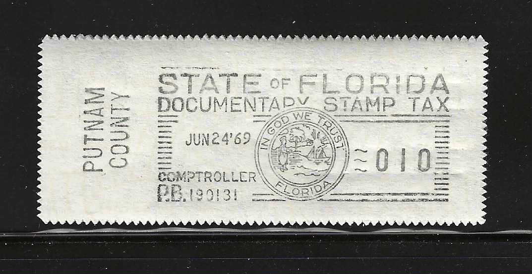 FL documentary meter DM1 10¢ w/ Putnam County slug MNH VF