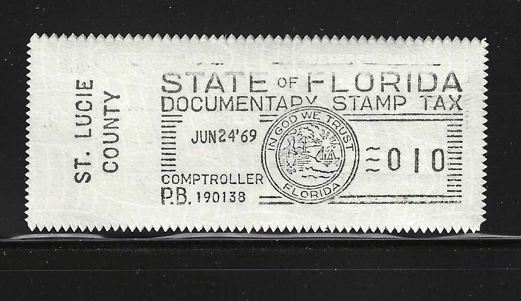 FL documentary meter DM1 10¢ w/ St. Lucie County slug MNH VF