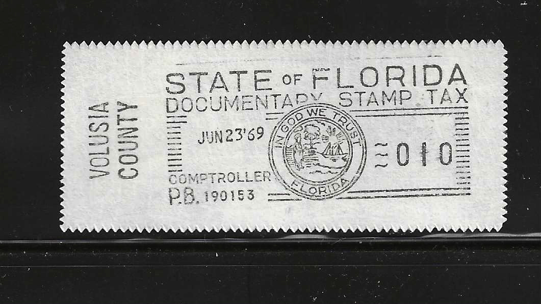 FL documentary meter DM1 10¢ w/ Volusia County slug MNH VF
