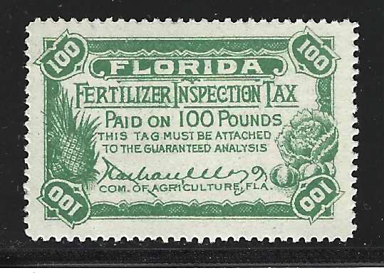FL fertilizer FT16 100 green MNH VF
