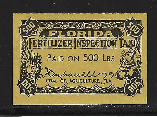 FL fertilizer FT39 500 lbs yellow MNH VF