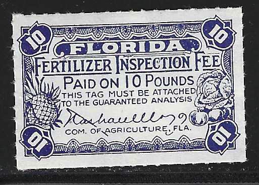 FL fertilizer FT49 10 lbs blue MNH VF