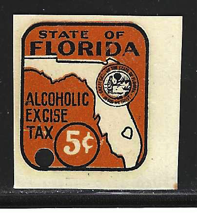 Fl liquor L16S 5¢ in orange circle MNH VF