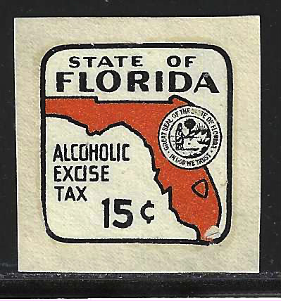 Fl liquor L28a 15¢ on white card MNH VF