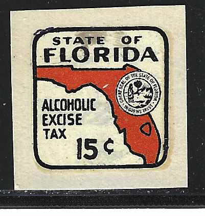 Fl liquor L28a 15¢ on white card MNH VF