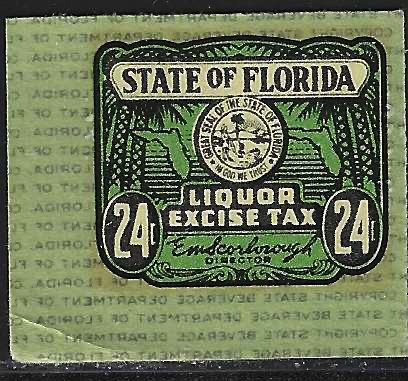 Fl liquor L56 24¢ green & white MNH VF