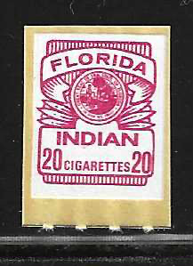Fl cigarette Native American  CNA3 20 cigarettes red & white MNH VF