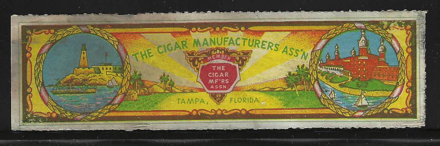 miscellaneous The Cigar Manufacters Assn. cigar box stamp  multicolor U VF w/minor faults
